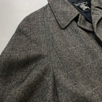 【現状渡し品】【メンズ】 BURBERRYS バーバリーズ HERRINGBONE WOOL CASHMERE COAT WW050-812-06 ヘリンボーン ウール カシミヤ コート アウター 141-260929-yo-03-teih サイズ：92-170 カラー：グレー 万代Net店