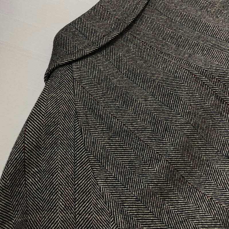 【現状渡し品】【メンズ】 BURBERRYS バーバリーズ HERRINGBONE WOOL CASHMERE COAT WW050-812-06 ヘリンボーン ウール カシミヤ コート アウター 141-260929-yo-03-teih サイズ：92-170 カラー：グレー 万代Net店