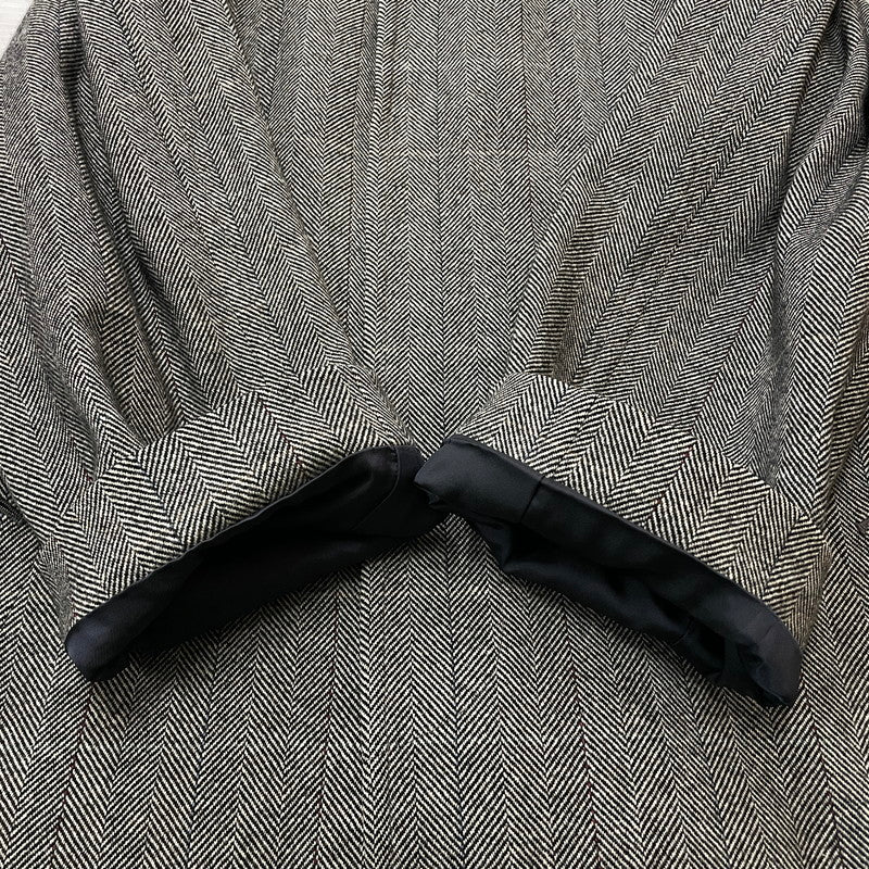 【現状渡し品】【メンズ】 BURBERRYS バーバリーズ HERRINGBONE WOOL CASHMERE COAT WW050-812-06 ヘリンボーン ウール カシミヤ コート アウター 141-260929-yo-03-teih サイズ：92-170 カラー：グレー 万代Net店