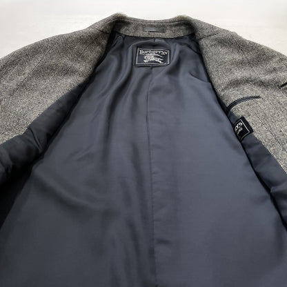 【現状渡し品】【メンズ】 BURBERRYS バーバリーズ HERRINGBONE WOOL CASHMERE COAT WW050-812-06 ヘリンボーン ウール カシミヤ コート アウター 141-260929-yo-03-teih サイズ：92-170 カラー：グレー 万代Net店