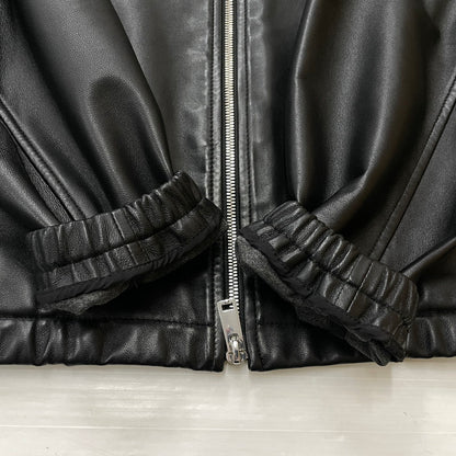 【中古品】【メンズ】 THEORY セオリー RUSSELL L / NAPPA CONVERS JB ラムレザー フーデッドジャケット ライトアウター 147-260929-yo-04-teih サイズ：S カラー：ブラック 万代Net店