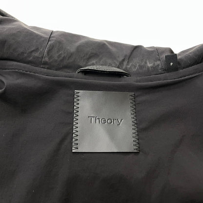 【中古品】【メンズ】 THEORY セオリー RUSSELL L / NAPPA CONVERS JB ラムレザー フーデッドジャケット ライトアウター 147-260929-yo-04-teih サイズ：S カラー：ブラック 万代Net店