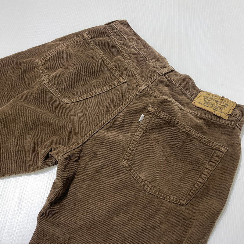 【中古品】【メンズ】 LEVI'S リーバイス 90's 551 6990 BUTTON FLY CORDUROY PANTS 90年代 ボタンフライ コーデュロイ パンツ ボトムス ボタン裏刻印I13 156-260930-yo-03-teih サイズ：W34L34 カラー：ブラウン 万代Net店