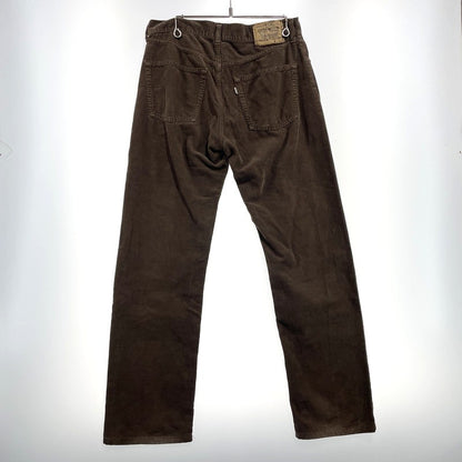 【中古品】【メンズ】 LEVI'S リーバイス 90's 551 6990 BUTTON FLY CORDUROY PANTS 90年代 ボタンフライ コーデュロイ パンツ ボトムス ボタン裏刻印I13 156-260930-yo-03-teih サイズ：W34L34 カラー：ブラウン 万代Net店