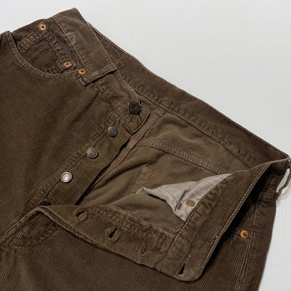 【中古品】【メンズ】 LEVI'S リーバイス 90's 551 6990 BUTTON FLY CORDUROY PANTS 90年代 ボタンフライ コーデュロイ パンツ ボトムス ボタン裏刻印I13 156-260930-yo-03-teih サイズ：W34L34 カラー：ブラウン 万代Net店