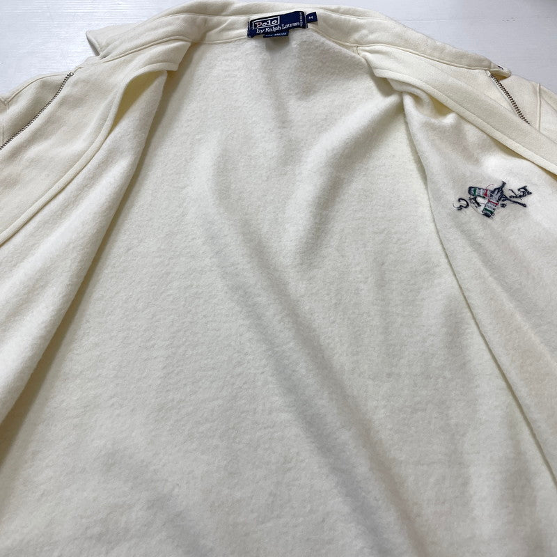 【中古品】【メンズ】 Polo by Ralph Lauren ポロバイラルフローレン 90's R.L.P.C. LOGO SWEAT JACKET 90年代 ロゴ スウェット ジャケット ライトアウター 145-260929-yo-06-teih サイズ：M カラー：ホワイト 万代Net店