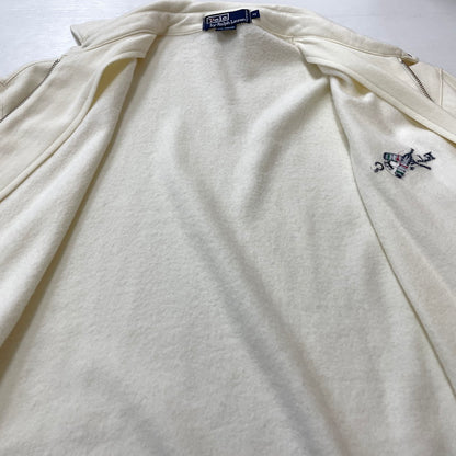 【中古品】【メンズ】 Polo by Ralph Lauren ポロバイラルフローレン 90's R.L.P.C. LOGO SWEAT JACKET 90年代 ロゴ スウェット ジャケット ライトアウター 145-260929-yo-06-teih サイズ：M カラー：ホワイト 万代Net店