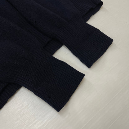 【中古品】【メンズ】 POLO RALPH LAUREN ポロ ラルフローレン 90's LAMBSWOOL L/S POLO 90年代ラムウール ロングスリーブ ポロシャツ 長袖トップス 145-261003-ss-04-teih サイズ：M カラー：ネイビー 万代Net店