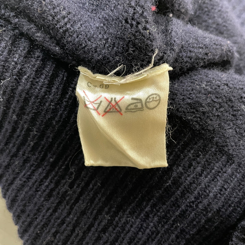 【中古品】【メンズ】 POLO RALPH LAUREN ポロ ラルフローレン 90's LAMBSWOOL L/S POLO 90年代ラムウール ロングスリーブ ポロシャツ 長袖トップス 145-261003-ss-04-teih サイズ：M カラー：ネイビー 万代Net店