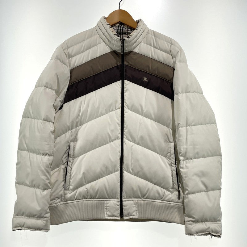 【中古品】【メンズ】 BURBERRY BLACK LABEL バーバリーブラックレーベル DOWN JACKET BMP48-332-02 ダウンジャケット アウター 141-260929-yo-05-teih サイズ：LL カラー：ホワイト 万代Net店