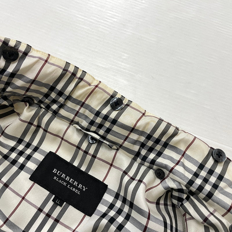 【中古品】【メンズ】 BURBERRY BLACK LABEL バーバリーブラックレーベル DOWN JACKET BMP48-332-02 ダウンジャケット アウター 141-260929-yo-05-teih サイズ：LL カラー：ホワイト 万代Net店