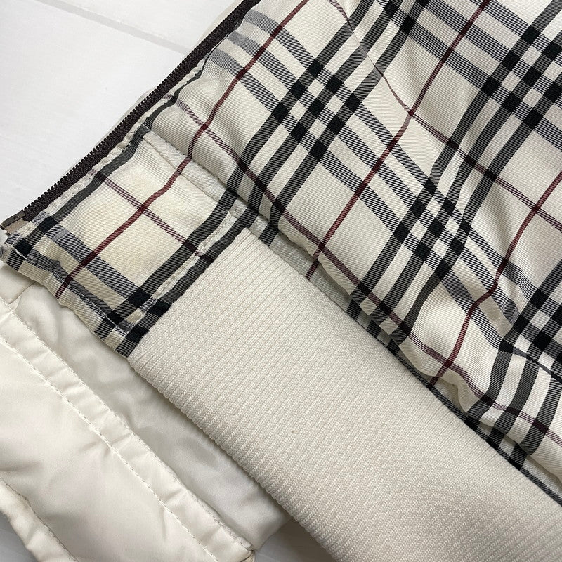 【中古品】【メンズ】 BURBERRY BLACK LABEL バーバリーブラックレーベル DOWN JACKET BMP48-332-02 ダウンジャケット アウター 141-260929-yo-05-teih サイズ：LL カラー：ホワイト 万代Net店
