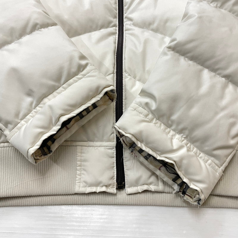 【中古品】【メンズ】 BURBERRY BLACK LABEL バーバリーブラックレーベル DOWN JACKET BMP48-332-02 ダウンジャケット アウター 141-260929-yo-05-teih サイズ：LL カラー：ホワイト 万代Net店