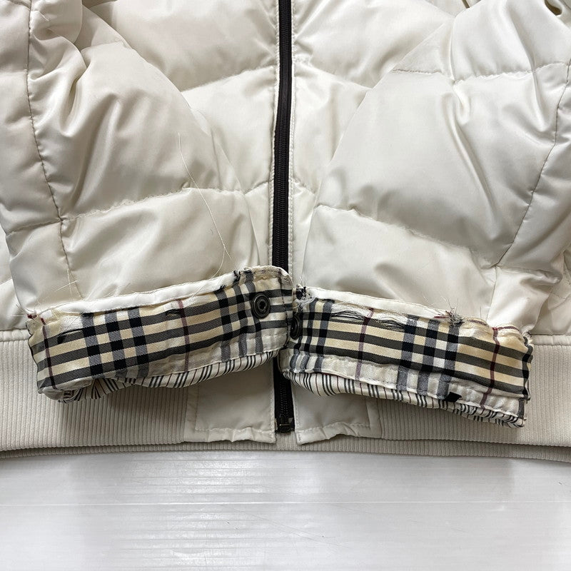 【中古品】【メンズ】 BURBERRY BLACK LABEL バーバリーブラックレーベル DOWN JACKET BMP48-332-02 ダウンジャケット アウター 141-260929-yo-05-teih サイズ：LL カラー：ホワイト 万代Net店