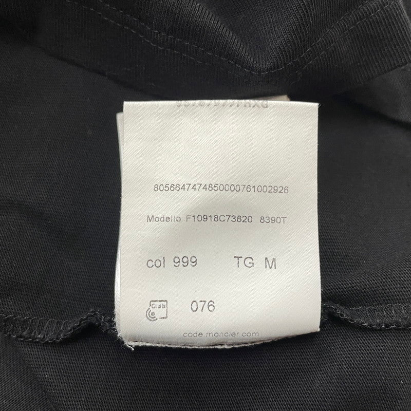【中古品】【メンズ】 MONCLER モンクレール MAGLIA-T-SHIRT F10918C73620 マリア Tシャツ 半袖 トップス 140-260929-yo-10-teih サイズ：M カラー：ブラック 万代Net店