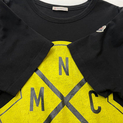 【中古品】【メンズ】 MONCLER モンクレール MAGLIA-T-SHIRT F10918C73620 マリア Tシャツ 半袖 トップス 140-260929-yo-10-teih サイズ：M カラー：ブラック 万代Net店