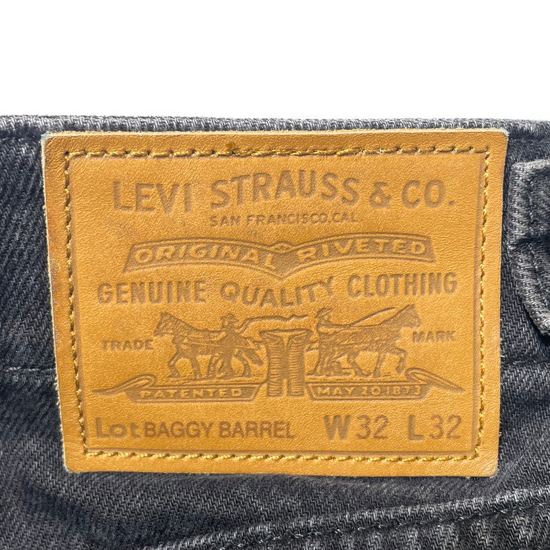 【中古品】【メンズ】 LEVI'S リーバイス BAGGY BARREL JEANS 0057O0003 バギー バレル ジーンズ ボトムス デニムパンツ 156-260930-yo-02-teih サイズ：W32L32 カラー：ブラック 万代Net店
