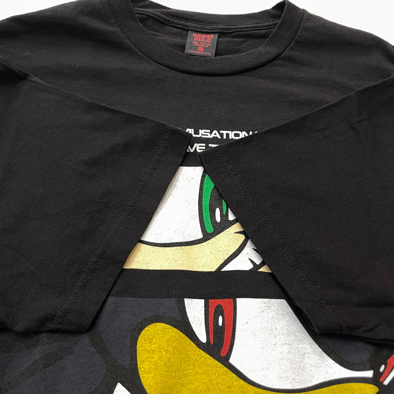 【中古品】【メンズ】 GEEKS RULE ギークスルール × SEGA セガ 別注コラボ SONIC VS SHADOW SILKSCREEN PRINTING T SHIRT ソニック ダークシャドウ シルクスクリーン プリント Tシャツ 半袖 トップス 140-260929-yo-11-teih サイズ：XL カラー：ブラック 万代Net店
