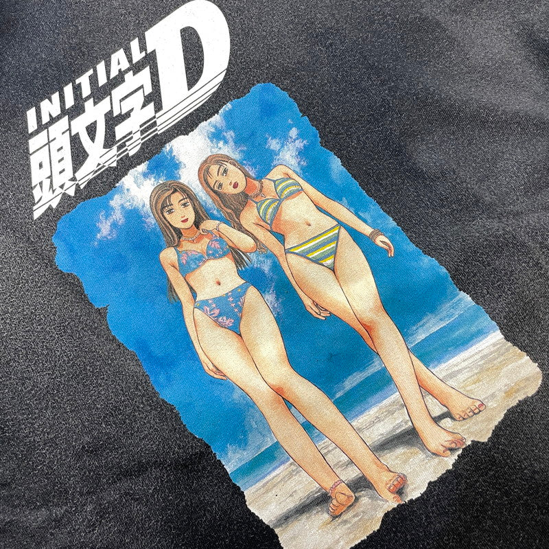 【中古品】【メンズ】 JDM TOURS ジェイディーエム ツアー × 頭文字D イニシャルD 別注コラボ 沙雪＆真子 PRINT S/S TEE プリント ショートスリーブ Tシャツ 半袖 トップス 140-260929-yo-12-teih サイズ：XL カラー：ブラック 万代Net店