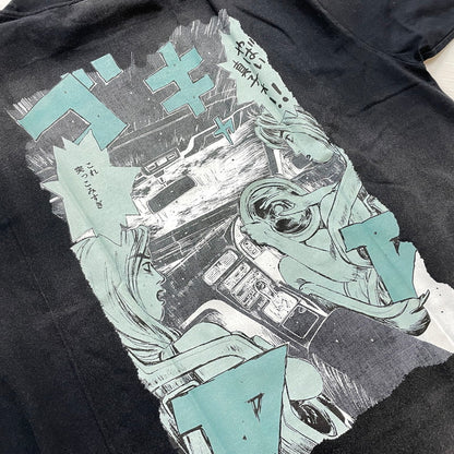 【中古品】【メンズ】 JDM TOURS ジェイディーエム ツアー × 頭文字D イニシャルD 別注コラボ 沙雪＆真子 PRINT S/S TEE プリント ショートスリーブ Tシャツ 半袖 トップス 140-260929-yo-12-teih サイズ：XL カラー：ブラック 万代Net店