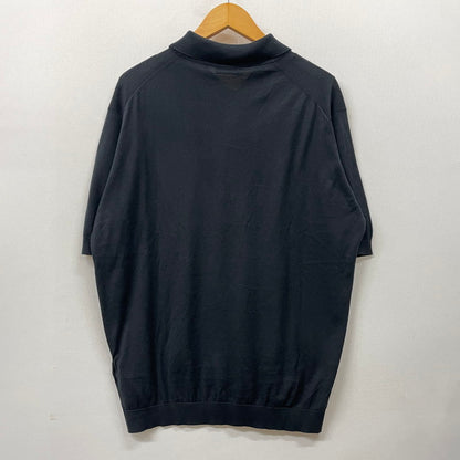 【中古品】【メンズ】 JOHN SMEDLEY ジョンスメドレー ISIS 30 GAUGE SEAISLAND COTTON POLO KNIT アイシス 30ゲージ シーアイランド コットン ポロニット 半袖 トップス 141-260929-yo-09-teih サイズ：L カラー：ブラック 万代Net店