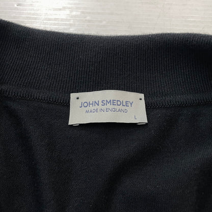 【中古品】【メンズ】 JOHN SMEDLEY ジョンスメドレー ISIS 30 GAUGE SEAISLAND COTTON POLO KNIT アイシス 30ゲージ シーアイランド コットン ポロニット 半袖 トップス 141-260929-yo-09-teih サイズ：L カラー：ブラック 万代Net店