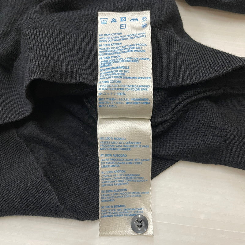 【中古品】【メンズ】 JOHN SMEDLEY ジョンスメドレー ISIS 30 GAUGE SEAISLAND COTTON POLO KNIT アイシス 30ゲージ シーアイランド コットン ポロニット 半袖 トップス 141-260929-yo-09-teih サイズ：L カラー：ブラック 万代Net店