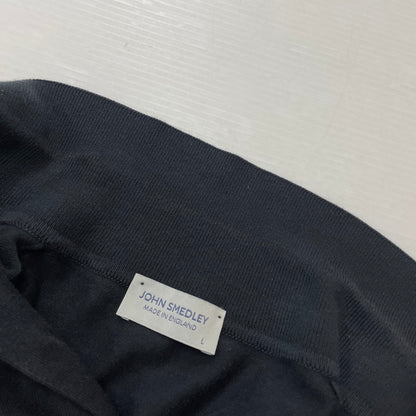 【中古品】【メンズ】 JOHN SMEDLEY ジョンスメドレー ISIS 30 GAUGE SEAISLAND COTTON POLO KNIT アイシス 30ゲージ シーアイランド コットン ポロニット 半袖 トップス 141-260929-yo-09-teih サイズ：L カラー：ブラック 万代Net店