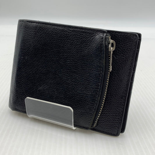 【中古品】【メンズ/レディース】 MAISON MARGIELA メゾン マルジェラ LEATHER FLAP WALLET レザーフラップ ウォレット 二つ折り財布 181-260929-ko-12-teih カラー：ブラック 万代Net店