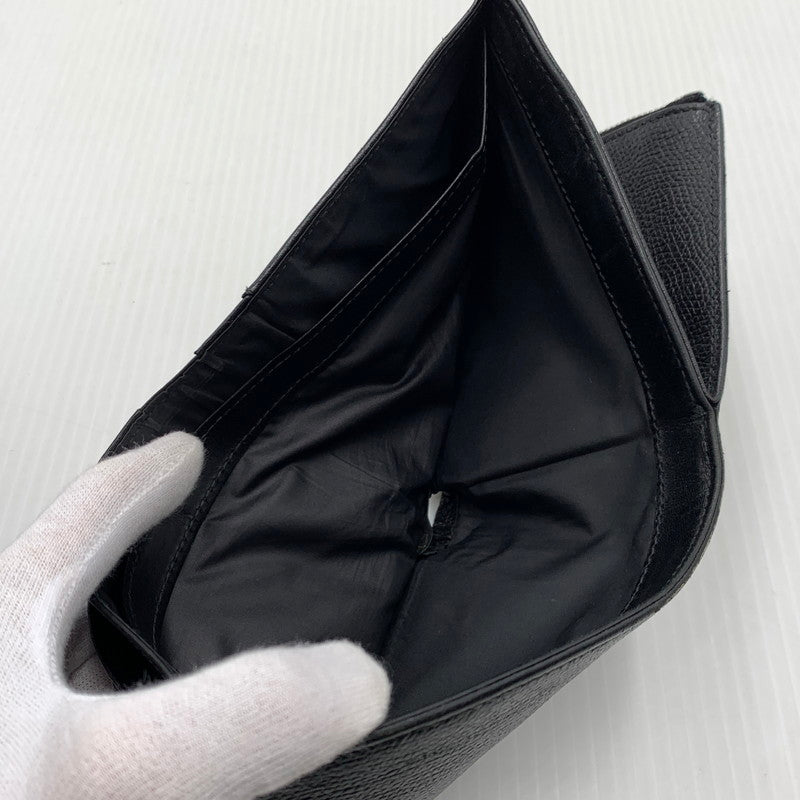 【中古品】【メンズ/レディース】 MAISON MARGIELA メゾン マルジェラ LEATHER FLAP WALLET レザーフラップ ウォレット 二つ折り財布 181-260929-ko-12-teih カラー：ブラック 万代Net店