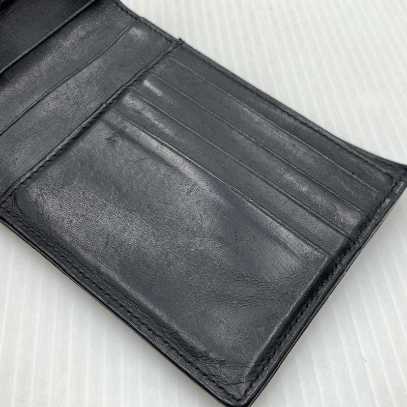 【中古品】【メンズ/レディース】 MAISON MARGIELA メゾン マルジェラ LEATHER FLAP WALLET レザーフラップ ウォレット 二つ折り財布 181-260929-ko-12-teih カラー：ブラック 万代Net店