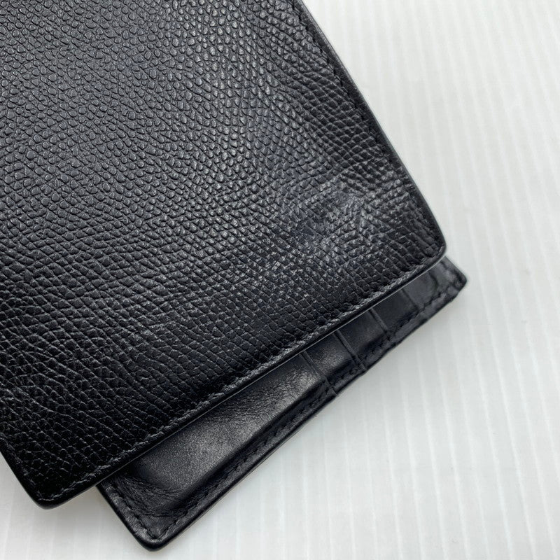 【中古品】【メンズ/レディース】 MAISON MARGIELA メゾン マルジェラ LEATHER FLAP WALLET レザーフラップ ウォレット 二つ折り財布 181-260929-ko-12-teih カラー：ブラック 万代Net店