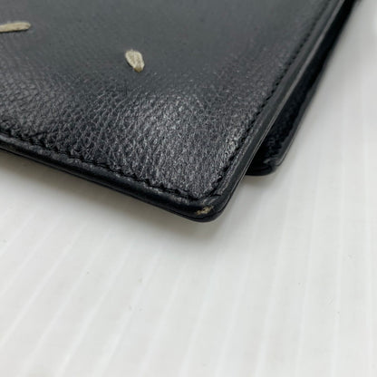 【中古品】【メンズ/レディース】 MAISON MARGIELA メゾン マルジェラ LEATHER FLAP WALLET レザーフラップ ウォレット 二つ折り財布 181-260929-ko-12-teih カラー：ブラック 万代Net店
