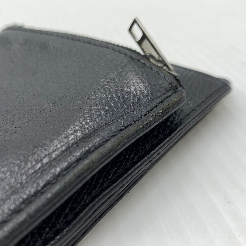 【中古品】【メンズ/レディース】 MAISON MARGIELA メゾン マルジェラ LEATHER FLAP WALLET レザーフラップ ウォレット 二つ折り財布 181-260929-ko-12-teih カラー：ブラック 万代Net店