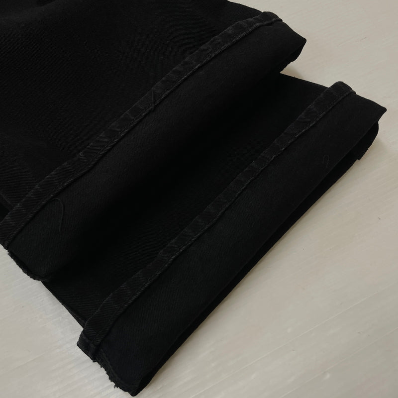 【中古品】【メンズ】 NOSTER SEOUL ノスターソウル ESSENTIAL BLACK FLARE DENIM PANT エッセンシャルブラック フレア デニムパンツ ボトムス ジーンズ 158-261003-ss-10-teih サイズ：L カラー：ブラック 万代Net店