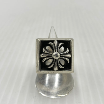 【中古品】【メンズ】 CHROME HEARTS クロムハーツ CH PRS LETTER BLOCK RING CHプラス レター ブロック リング 指輪 アクセサリー 190-261027-yo-27-teih カラー：シルバー 16号 万代Net店