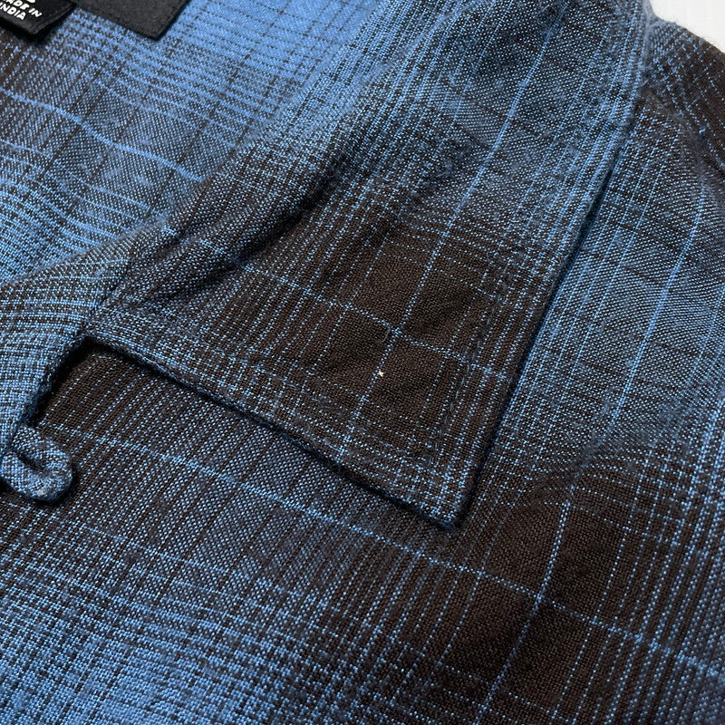 【中古品】【メンズ】 STUSSY ステューシー BOXY SHADOW PLAID SHIRT ボクシー ダークシャドウ プレイド シャツ 半袖 トップス 142-260930-yo-17-teih サイズ：L カラー：ブルー 万代Net店