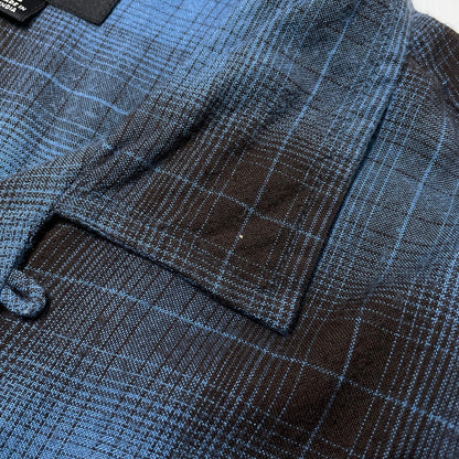 【中古品】【メンズ】 STUSSY ステューシー BOXY SHADOW PLAID SHIRT ボクシー ダークシャドウ プレイド シャツ 半袖 トップス 142-260930-yo-17-teih サイズ：L カラー：ブルー 万代Net店
