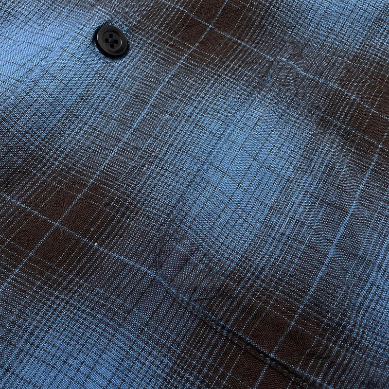 【中古品】【メンズ】 STUSSY ステューシー BOXY SHADOW PLAID SHIRT ボクシー ダークシャドウ プレイド シャツ 半袖 トップス 142-260930-yo-17-teih サイズ：L カラー：ブルー 万代Net店