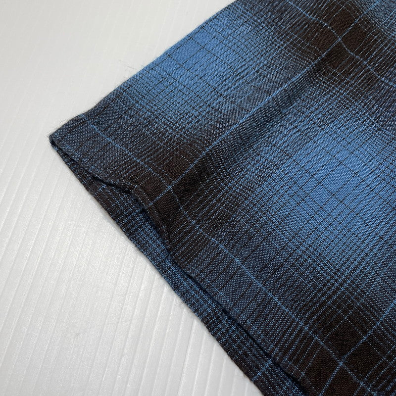【中古品】【メンズ】 STUSSY ステューシー BOXY SHADOW PLAID SHIRT ボクシー ダークシャドウ プレイド シャツ 半袖 トップス 142-260930-yo-17-teih サイズ：L カラー：ブルー 万代Net店