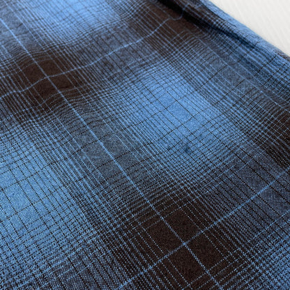 【中古品】【メンズ】 STUSSY ステューシー BOXY SHADOW PLAID SHIRT ボクシー ダークシャドウ プレイド シャツ 半袖 トップス 142-260930-yo-17-teih サイズ：L カラー：ブルー 万代Net店