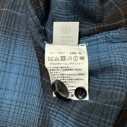 【中古品】【メンズ】 STUSSY ステューシー BOXY SHADOW PLAID SHIRT ボクシー ダークシャドウ プレイド シャツ 半袖 トップス 142-260930-yo-17-teih サイズ：L カラー：ブルー 万代Net店