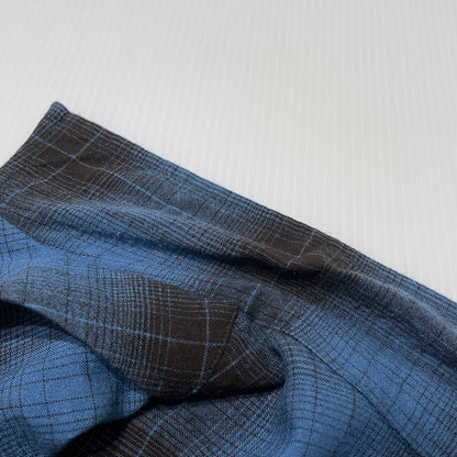 【中古品】【メンズ】 STUSSY ステューシー BOXY SHADOW PLAID SHIRT ボクシー ダークシャドウ プレイド シャツ 半袖 トップス 142-260930-yo-17-teih サイズ：L カラー：ブルー 万代Net店