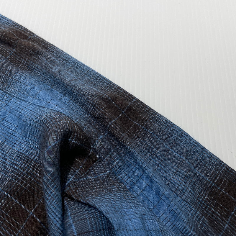 【中古品】【メンズ】 STUSSY ステューシー BOXY SHADOW PLAID SHIRT ボクシー ダークシャドウ プレイド シャツ 半袖 トップス 142-260930-yo-17-teih サイズ：L カラー：ブルー 万代Net店