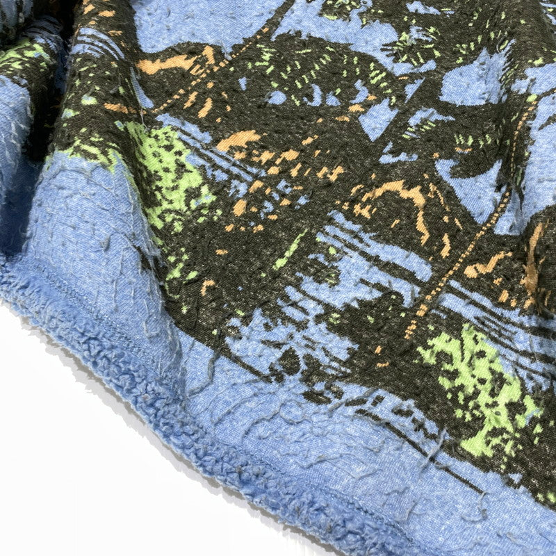 【中古品】【メンズ】 STUSSY ステューシー 19AW HAWAIIAN JACQUARD MOCK JACKET 118328 ハワイアン ジャガード モック ジャケット アウター ボアジャケット 142-260930-yo-10-teih サイズ：XL カラー：ブルー 万代Net店