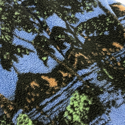【中古品】【メンズ】 STUSSY ステューシー 19AW HAWAIIAN JACQUARD MOCK JACKET 118328 ハワイアン ジャガード モック ジャケット アウター ボアジャケット 142-260930-yo-10-teih サイズ：XL カラー：ブルー 万代Net店