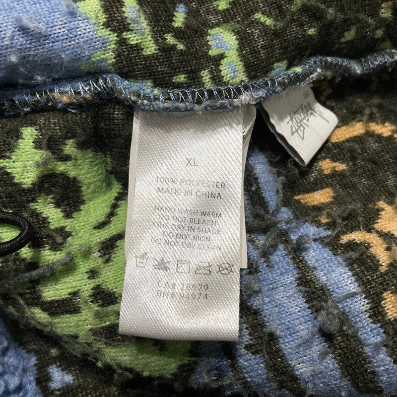 【中古品】【メンズ】 STUSSY ステューシー 19AW HAWAIIAN JACQUARD MOCK JACKET 118328 ハワイアン ジャガード モック ジャケット アウター ボアジャケット 142-260930-yo-10-teih サイズ：XL カラー：ブルー 万代Net店