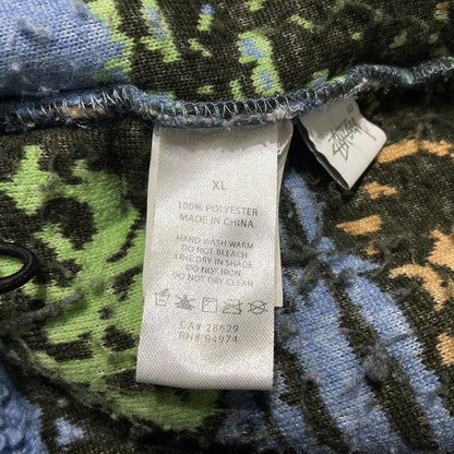 【中古品】【メンズ】 STUSSY ステューシー 19AW HAWAIIAN JACQUARD MOCK JACKET 118328 ハワイアン ジャガード モック ジャケット アウター ボアジャケット 142-260930-yo-10-teih サイズ：XL カラー：ブルー 万代Net店