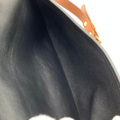 【中古品】【メンズ/レディース】 HERZ ヘルツ LEATHER SHOULDER BAG レザー ショルダーバッグ カバン 188-260929-ko-20-teih カラー：ブラック/ブラウン 万代Net店