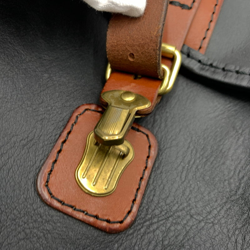 【中古品】【メンズ/レディース】 HERZ ヘルツ LEATHER SHOULDER BAG レザー ショルダーバッグ カバン 188-260929-ko-20-teih カラー：ブラック/ブラウン 万代Net店